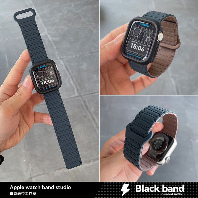 苹果s10手表ultra3液态S11磁吸applewatch表带s8s9软壳iwatch/SE2图片
