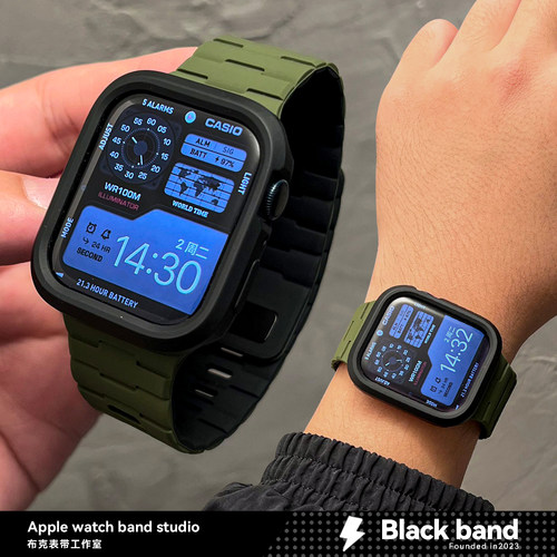 适用s11苹果手表ultra3软硅胶iwatch磁吸apple钉扣s10表带s9/8/Se