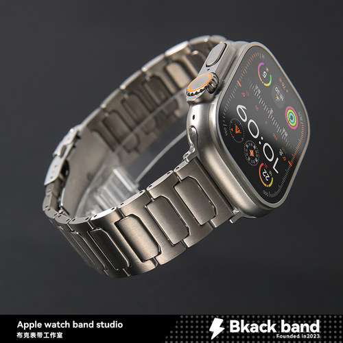 S11苹果s10手表ultra3钛金属apple表带s8真工字s9男s7iwatch/SE2