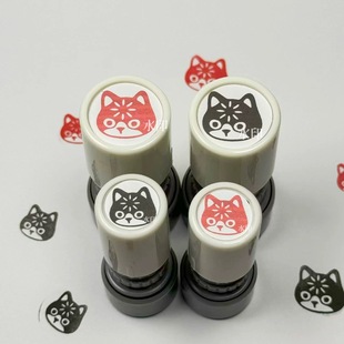 迷你宕机小猫印章卡通可爱搞怪便携手帐表情包小号抽象学习打卡