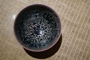 镰田幸二 耀变油滴 天目盏杯 2020年大阪展览作品 9公分束口～3号