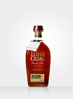 国行·Elijah Craig Rye爱利加小批量黑麦威士忌 美国进口洋酒