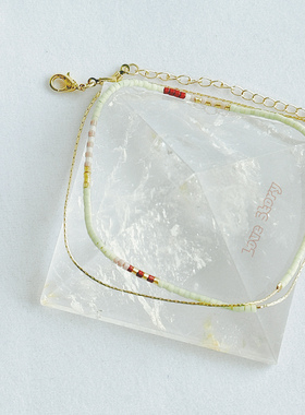 天然石串珠项链女夏天2025新款