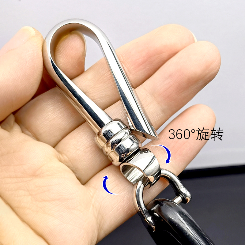 360度旋转防丢钥匙扣耐用不生锈