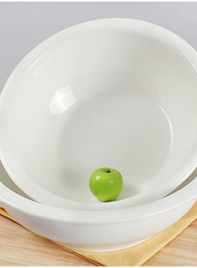 白色陶瓷饭盆瓷盆家用和面盆酸菜鱼盆子大号面碗饭店大汤盆大汤碗