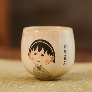茶杯主人杯个人专用高档女士精致茶具陶瓷品茗杯单个生日礼物 日式