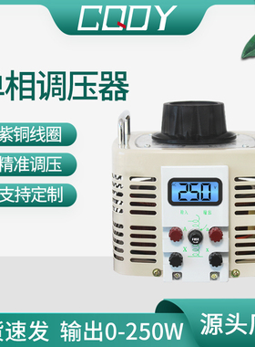 调压器家用220V单相0-250v交流TDGC2-500W自耦变压器5kw调压数显