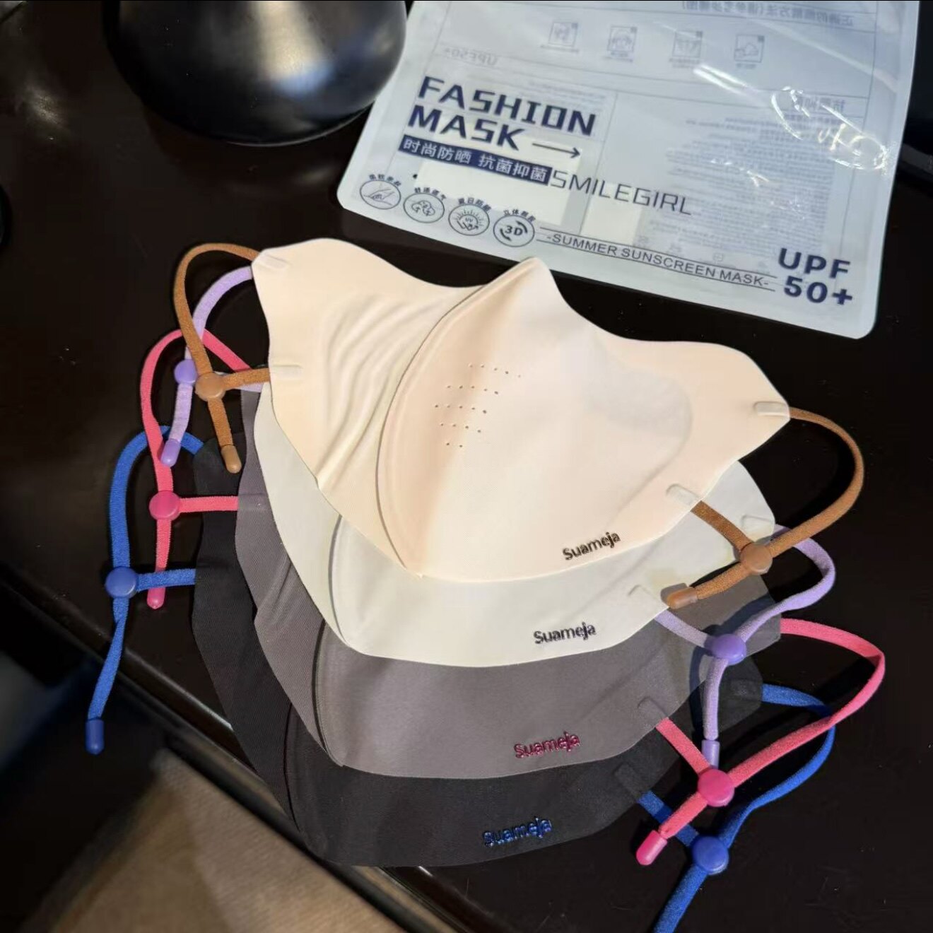 网红同款夏季胶原蛋白立体防晒口罩新款UPF50舒适透气护眼角