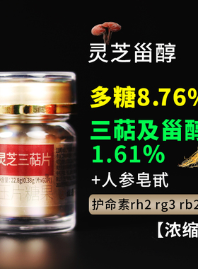 灵芝三萜片 多糖8.7 三萜甾醇1.6 高含量 护命素Rh1 Rb3 Rg5 Rb2