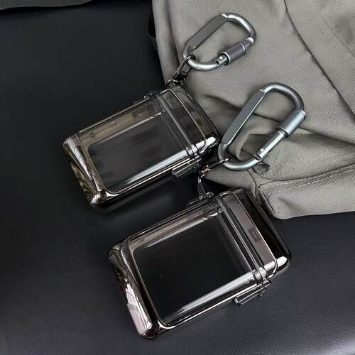 CGYYDS复古亚克力烟盒储存密封挂件登山扣便携充电点烟器包包配饰