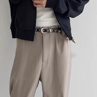 CGYYDS 新款百搭针扣梅花孔腰带头层牛皮极简风皮带男女同款