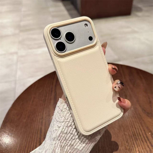 iPhone17Pro鼓包皮纹手机壳｜16