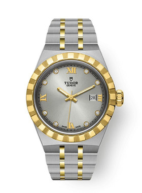 帝舵TUDOR瑞士手表皇家系列女士腕表日历黄金外圈钢带M28303-0002