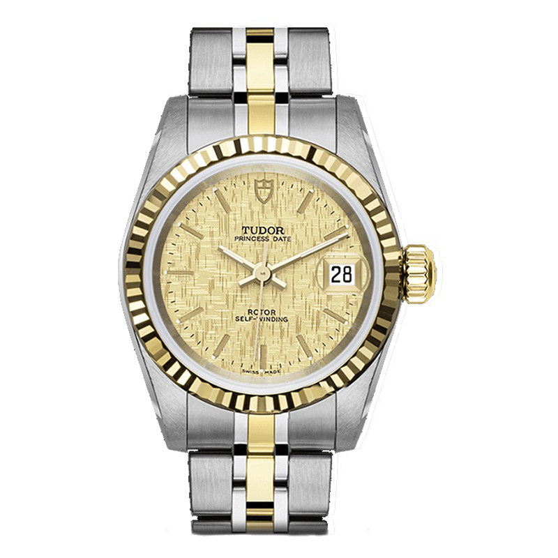 瑞士帝舵tudor公主系列间金钢带机械商务女表m92413-0003