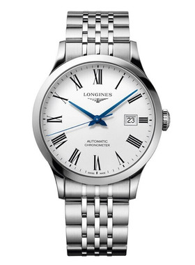 瑞士浪琴Longines开创者系列自动机械钢带手表男L2.821.4.11.6