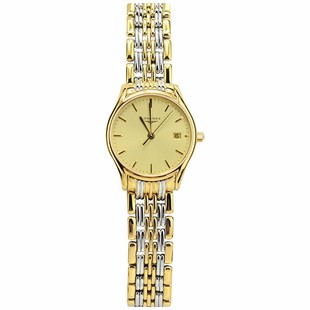 瑞士名表浪琴LONGINES律雅系列镀金石英女表l4.259.2.32.7