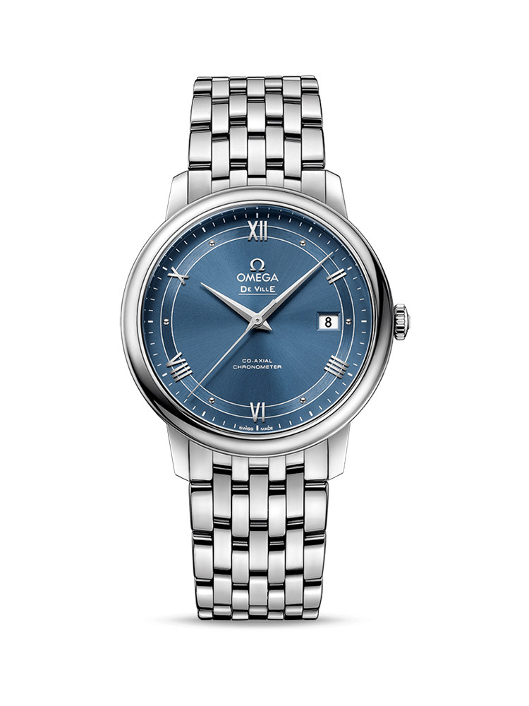 欧米茄omega碟飞系列钢带机械蓝盘绅士男表424.10.40.20.03.002