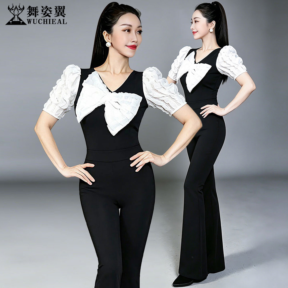 舞姿翼礼仪走秀训练服罗马棉套装