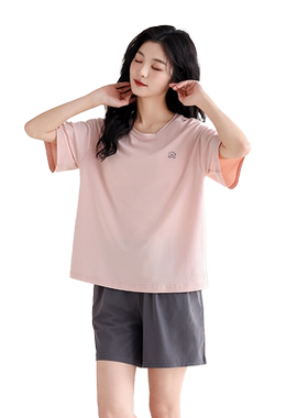 新一系情侣款冰丝凉感家居服套装