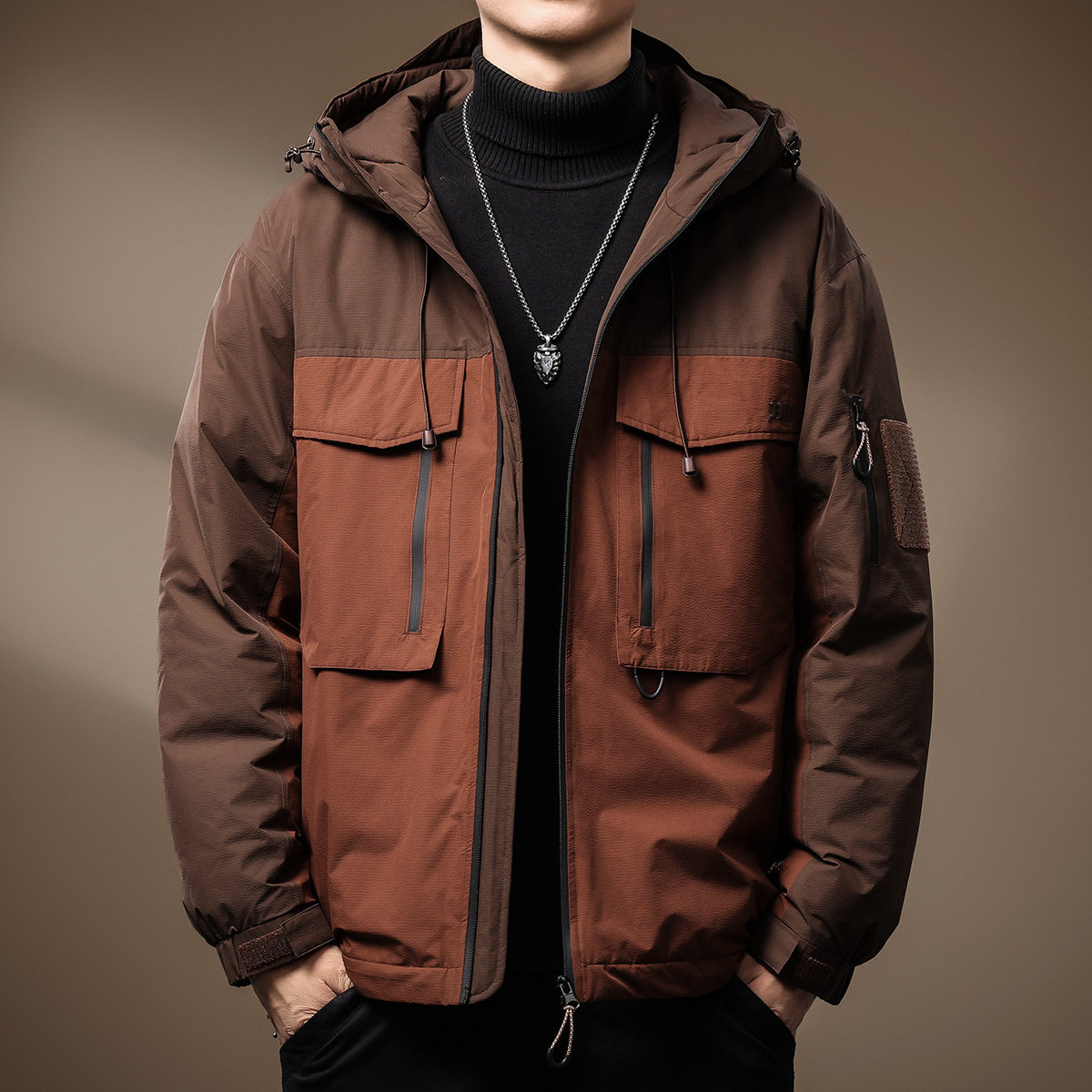 加厚冬季夹克高端棉服工装