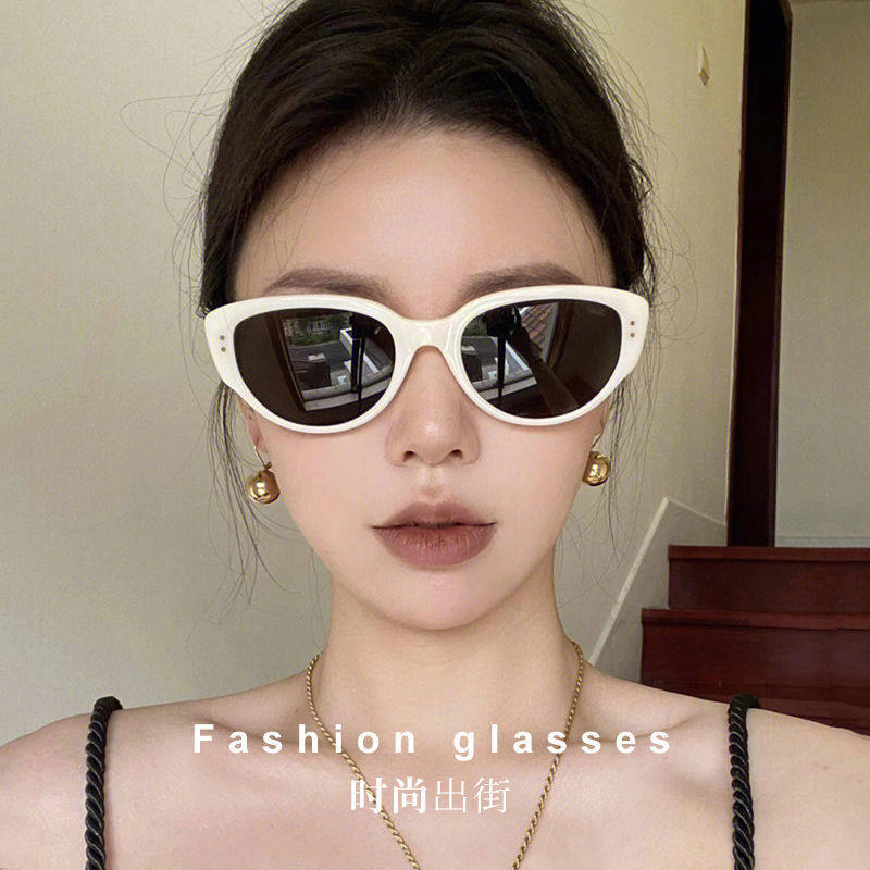 猫眼墨镜女款2026新款高级感方圆脸显脸小偏光镜防紫外线太阳眼镜