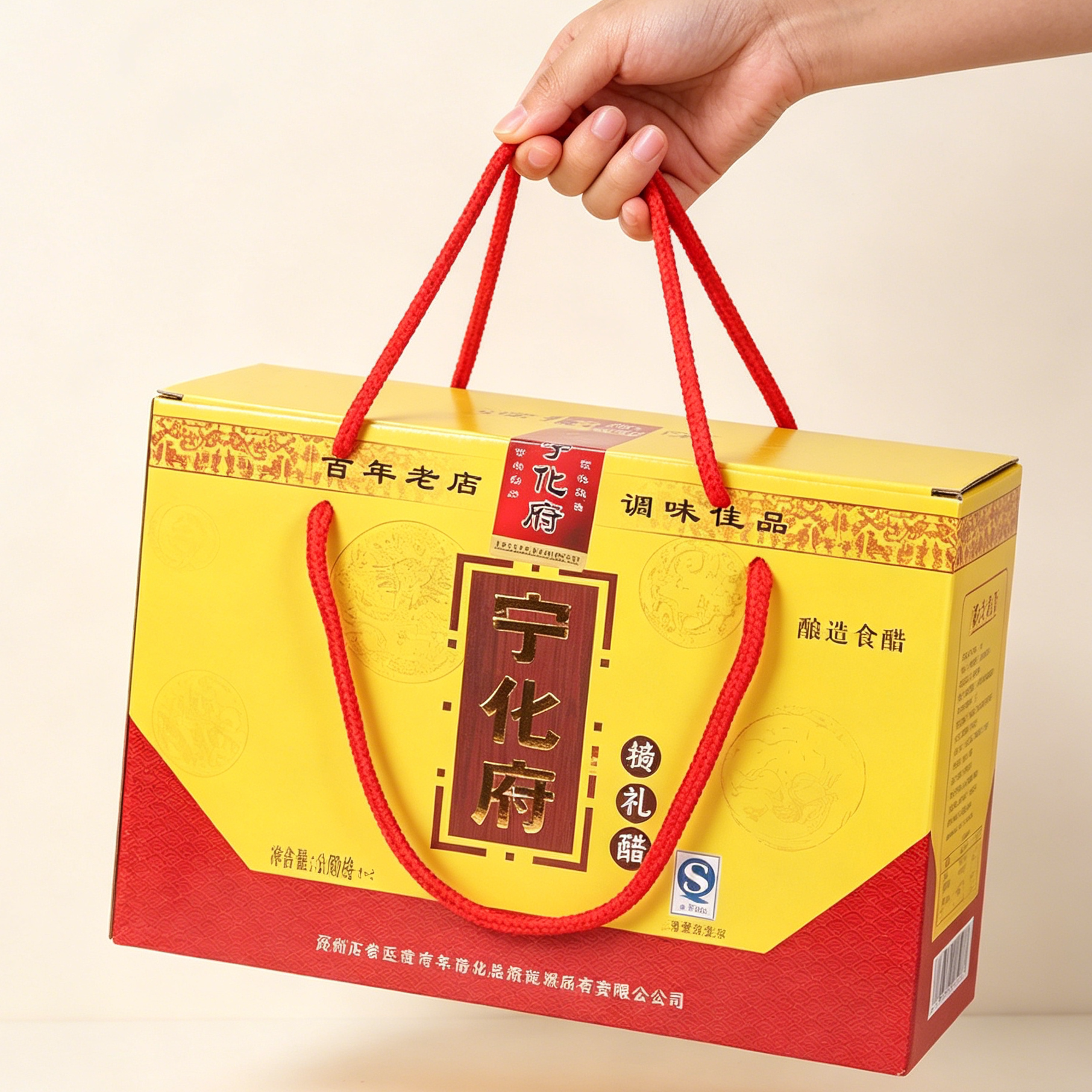 宁化府*山西特产老陈醋礼盒装160mlx4瓶粮食酿醋礼品醋 送礼佳品