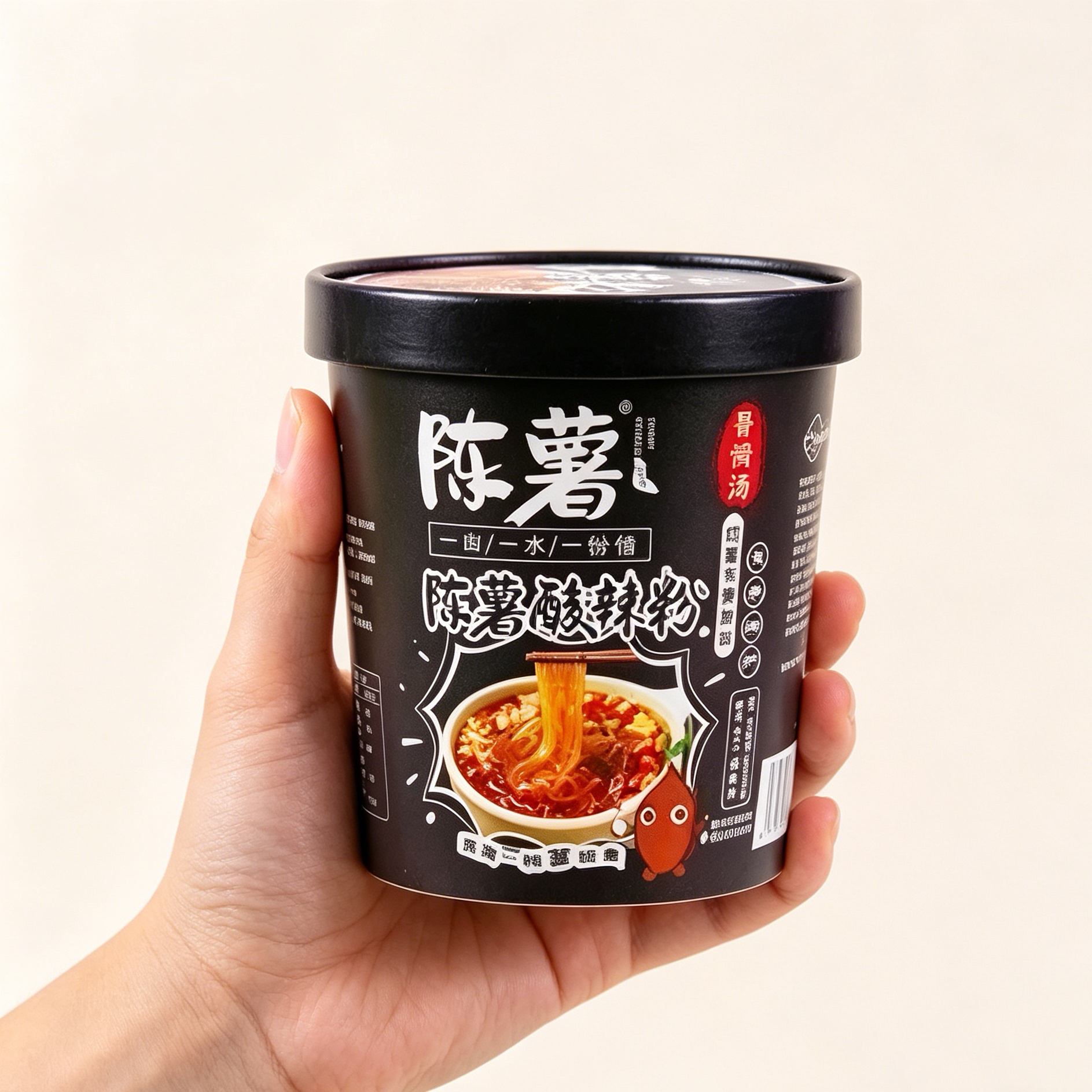 陈薯黑金贵州酸黑金版酸辣粉126.5g桶装酸爽宽粉纯红薯粉网红同款