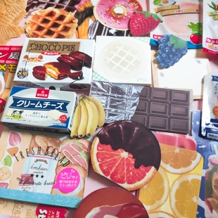 【分装】日本 仿真食物盐系ins风巧克力鲷鱼烧吐司手帐便签素材纸