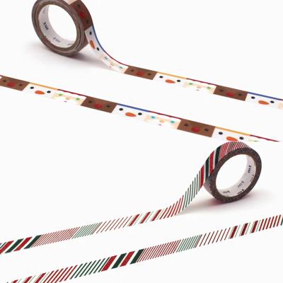 【分装】日本MT2024圣诞限定斜纹圣诞老人雪人脸可爱趣味和纸胶带