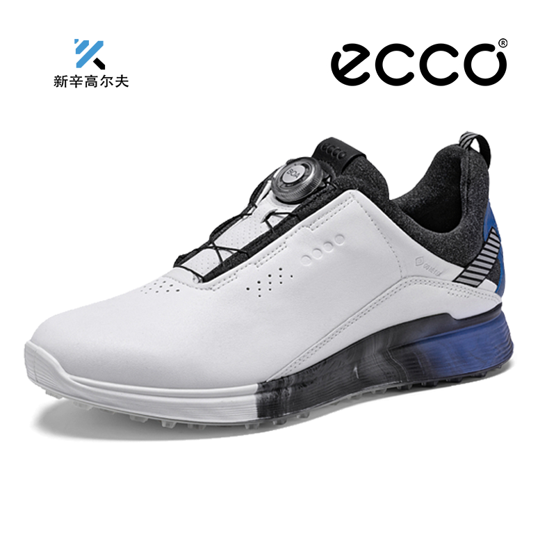 正品新款ecco爱步高尔夫鞋男士boa锁扣运动鞋s3防水透气鞋子
