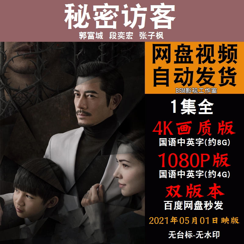 秘密访客 国语电影郭富城 4k宣传画1080p影片非装饰画