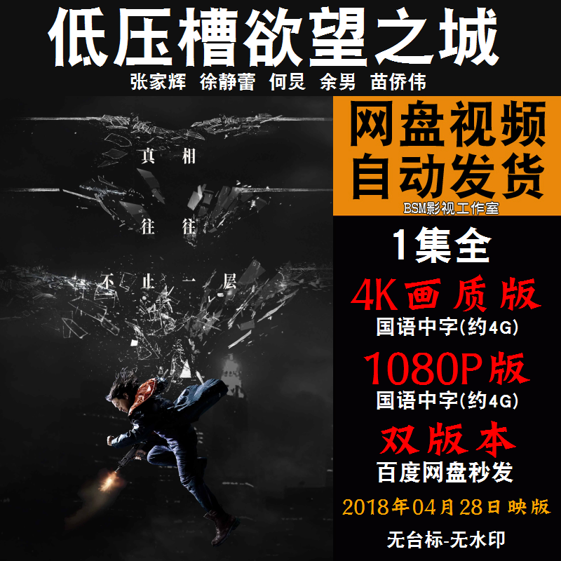 低压槽欲望之城 国语电影张家辉 4k宣传画1080p影片非装饰画