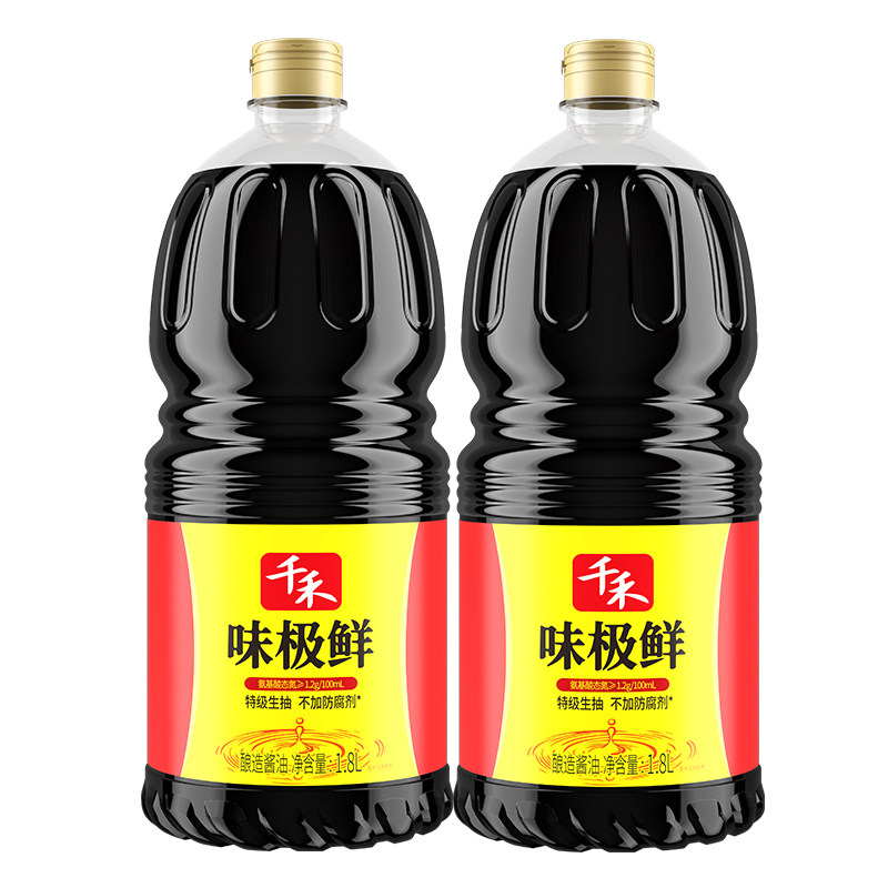 千禾味极鲜特级生抽1.8L大瓶图片