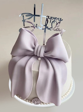 ins风翻糖蝴蝶结仿真蛋糕装饰韩系少女心生日橱窗拍照样品定制