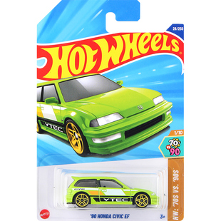 Hot Wheels风火轮火辣小跑车本田思域EF合金仿真汽车模型收藏玩具