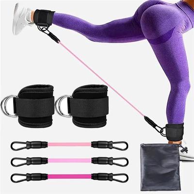 TPE Resistance Bands Ankle Straps Fitness Set D-Ring Support