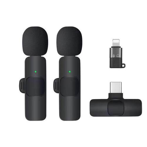 Wireless lavalier microphone mobile mini live recording mike
