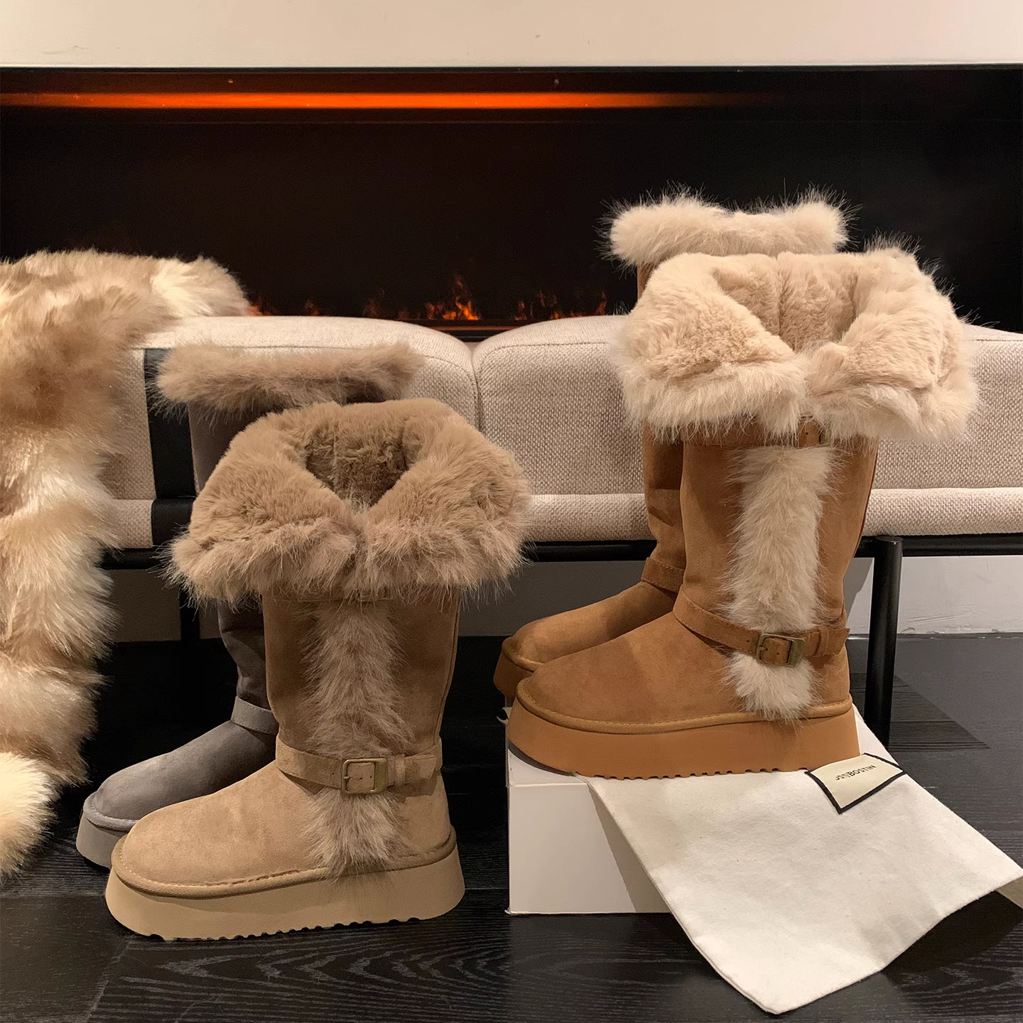 融雪时分～厚底加绒保暖雪地靴