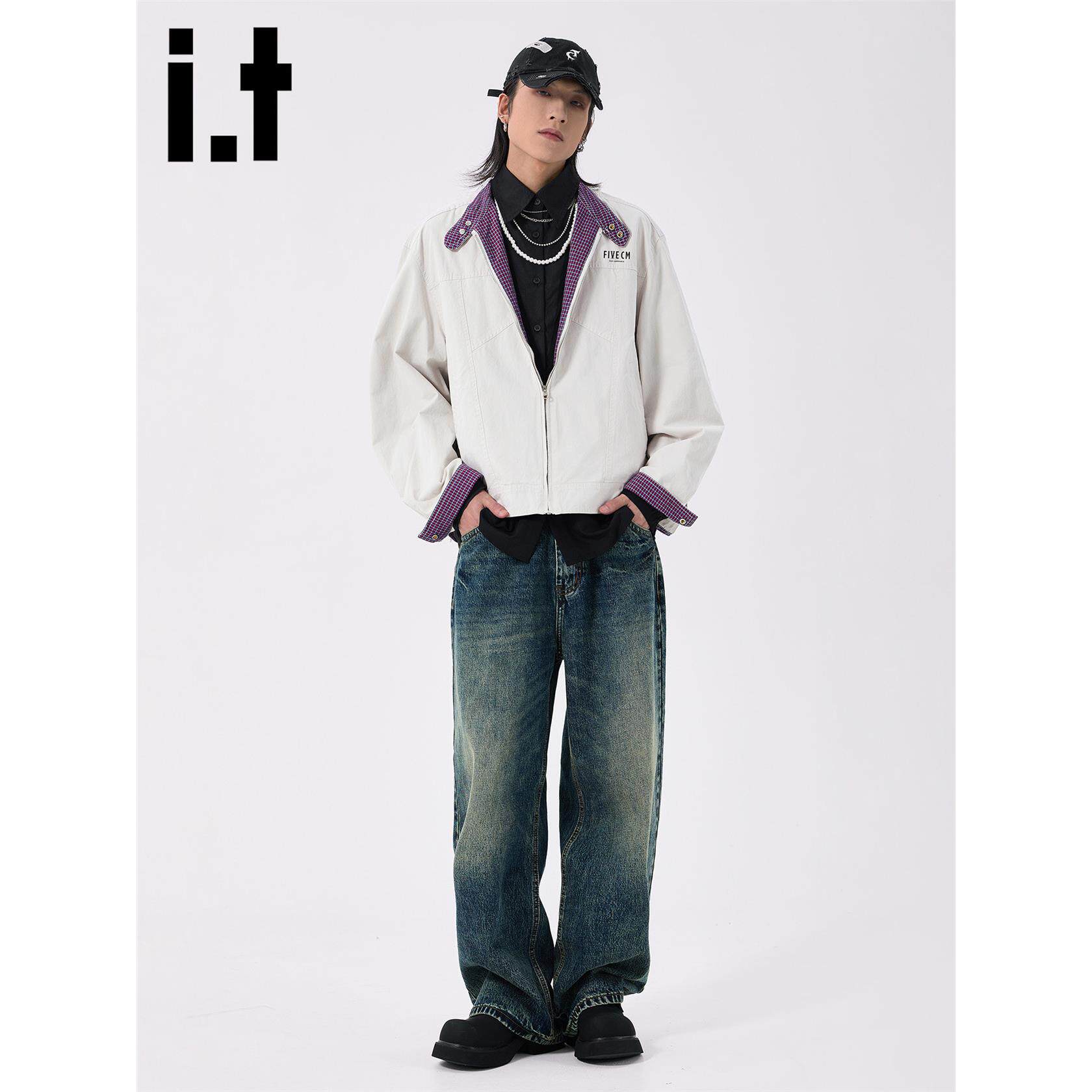 New Bcfauae NB白色格子内里翻领短裤夹克外套男款秋痞帅外衣