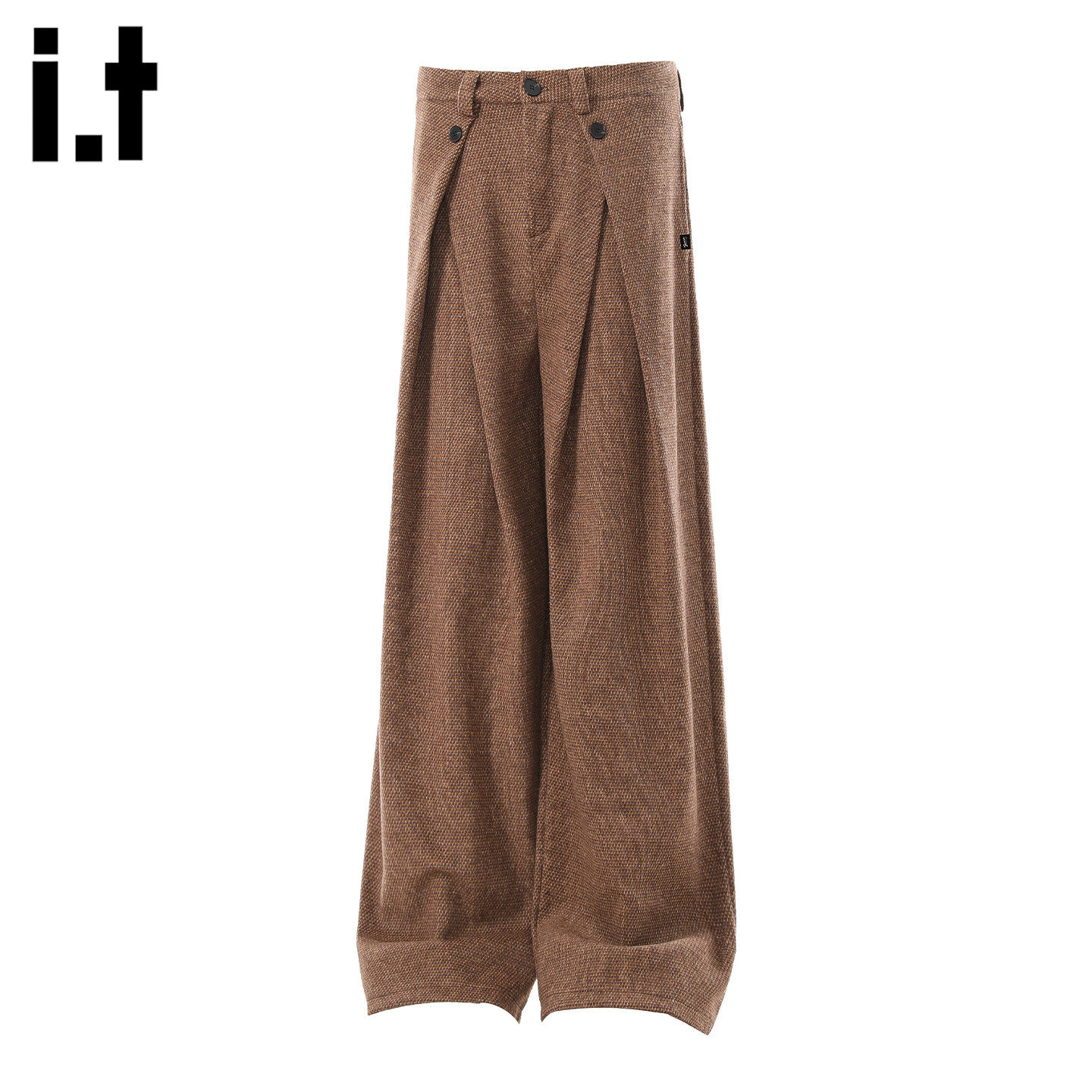 New Bcfauae NB老钱风西裤男女慵懒松弛感宽松阔腿复古钮扣休闲裤