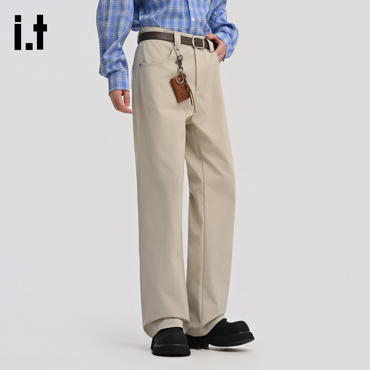 New Bcfauae NB青年潮流简约垂感西装裤男士春秋休闲直筒长裤