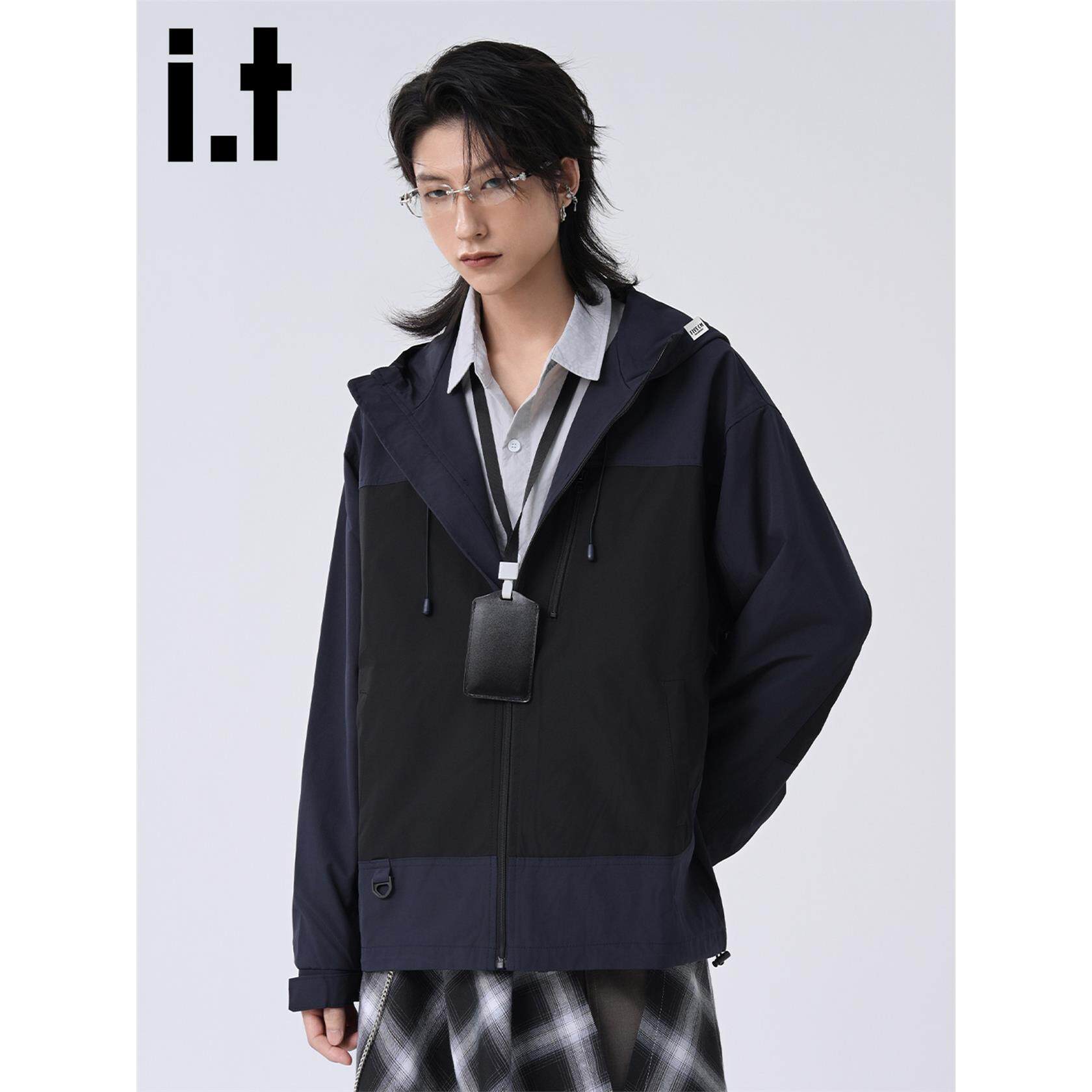 New Bcfauae NB撞色连帽长袖夹克外套男款新款秋季高级感上衣