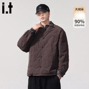 New Bcfauae NB轻薄衬衫式羽绒服男款冬季保暖抗寒90鸭绒外套