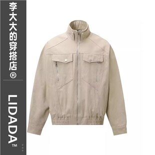 夹克男女春秋季 New 复古结构重磅工装 NB美式 男女宽松百搭 Bcfauae