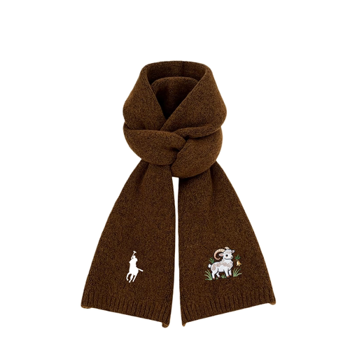 【国际奢品】保罗奥特男女同款时尚潮小众刺绣羊咩咩休闲围巾百搭