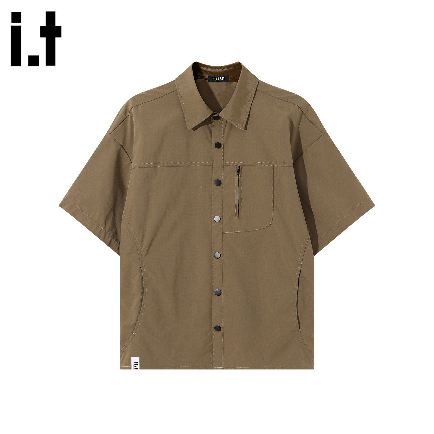 New Bcfauae NB美式潮牌短袖工装衬衫男款新款夏季高级感上衣