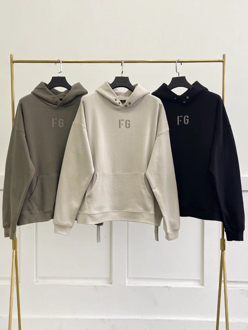 FOG 일곱 번째 시즌 몰려들고 풍부한 FG 플러스 벨벳 후드 풀오버 스웨트 셔츠 남성과 여성 커플 유럽과 미국의 가을 겨울 패션 브랜드 캐주얼