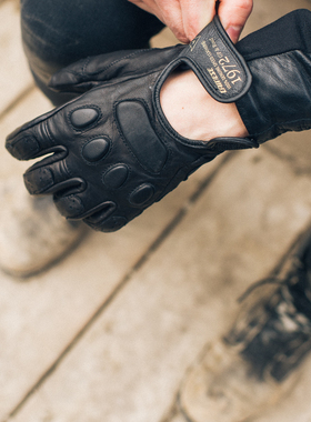 丹尼斯Dainese BLACKJACK山羊皮复古摩托车机车防护型骑行手套男