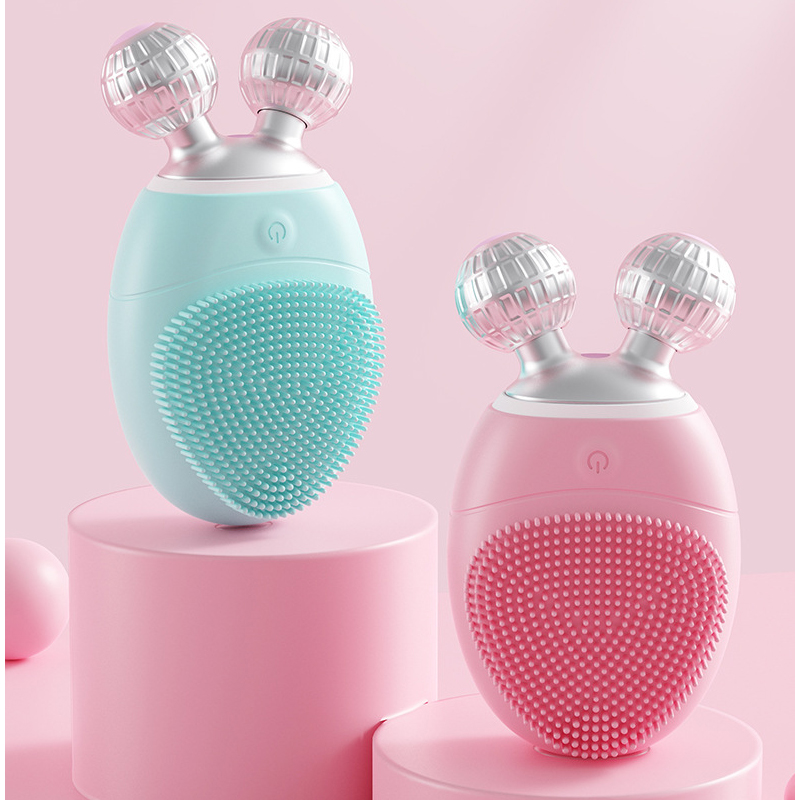 电动洗脸仪V脸瘦脸震动按摩多功能硅胶毛孔清洁器电动洁面仪