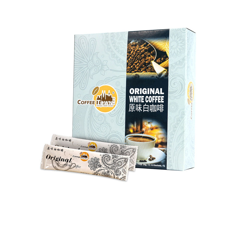 【1盒装】咖啡城马来西亚进口原味白咖啡无蔗糖二合一速溶咖啡粉